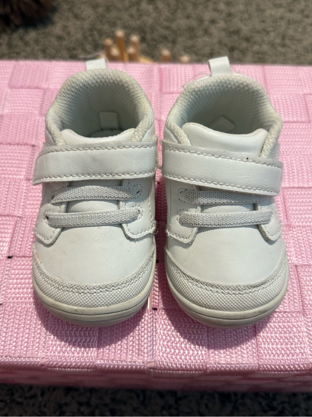Stride Rite White Baby Velcro Trainer Shoes